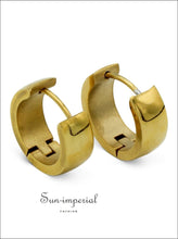 Plain and rounded huggie hoop earrings - Sun Imperial (photo 19)