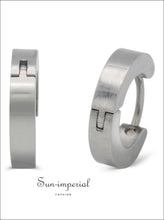 Plain and rounded huggie hoop earrings - Sun Imperial (photo 1)