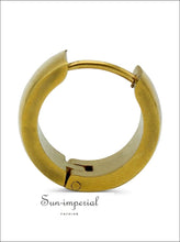 Plain and rounded huggie hoop earrings - Sun Imperial (photo 21)
