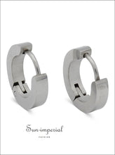 Plain and rounded huggie hoop earrings - Sun Imperial (photo 2)