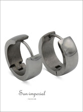 Plain and rounded huggie hoop earrings - Sun Imperial (photo 6)