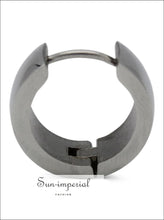 Plain and rounded huggie hoop earrings - Sun Imperial (photo 8)