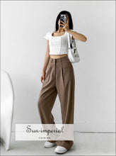 Pleated wide leg tailored trousers - Sun Imperial (photo 3)