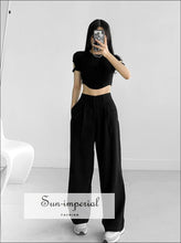 Pleated wide leg tailored trousers - Sun Imperial (photo 4)