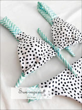 Printed Brazilian Bikini Set with Contrast Straps - Sun Imperial product photo 1