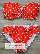 Printed Strapless Ruffle Bikini Set - Sun Imperial product photo 1