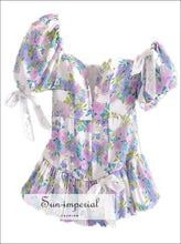Purple Floral Mini Dress - Sun Imperial product photo 1