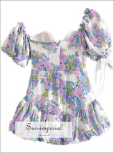 Purple Floral Mini Dress - Sun Imperial product photo 2