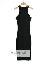 Ribbed Sleeveless Split Midi Dress - Sun Imperial product photo 2