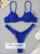 Ribbed Underwire High-Cut Bikini Set - Sun Imperial product photo 1