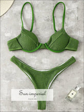 Ribbed Underwire High-Cut Bikini Set - Sun Imperial product photo 7