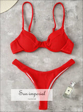 Ribbed Underwire High-Cut Bikini Set - Sun Imperial product photo 8