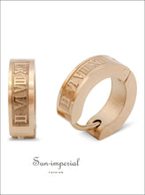 Roman numeral huggie hoop earrings - Sun Imperial (photo 14)