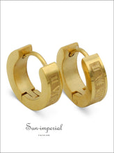 Roman numeral huggie hoop earrings - Sun Imperial (photo 5)
