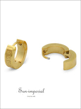 Roman numeral huggie hoop earrings - Sun Imperial (photo 7)