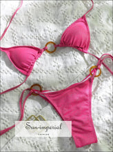 Sequin Wire-Free Triangle Bikini Set - Sun Imperial product photo 13