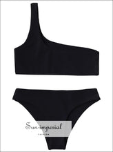 Sun-imperial Sexy Swimwear One Shoulder Bikini Set top and Bottoms Low Waisted Bathing Suits Beach bikini, bikini set, hot swimwear 