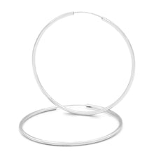 Silver-Tone Plain Hoop Earrings — 2 mm - Sun Imperial product photo 10