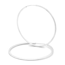 Silver-Tone Plain Hoop Earrings — 2 mm - Sun Imperial product photo 11