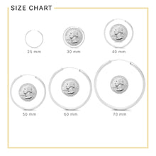 Silver-Tone Plain Hoop Earrings — 2 mm - Sun Imperial product photo 3