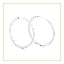 Silver-Tone Plain Hoop Earrings — 2 mm - Sun Imperial product photo 5