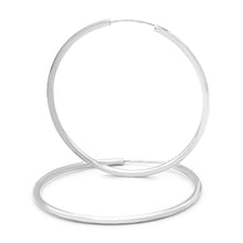 Silver-Tone Plain Hoop Earrings — 2 mm - Sun Imperial product photo 9