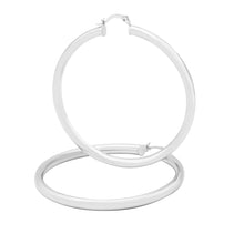 Silver-Tone Plain Hoop Earrings — 3 mm - Sun Imperial product photo 10