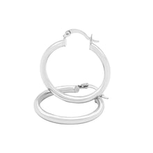 Silver-Tone Plain Hoop Earrings — 3 mm - Sun Imperial product photo 1