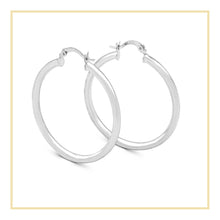 Silver-Tone Plain Hoop Earrings — 3 mm - Sun Imperial product photo 2