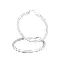 Silver-Tone Plain Hoop Earrings — 4 mm - Sun Imperial product photo 10