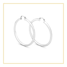 Silver-Tone Plain Hoop Earrings — 4 mm - Sun Imperial product photo 3