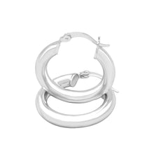 Silver-Tone Plain Hoop Earrings — 4 mm - Sun Imperial product photo 7