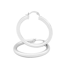 Silver-Tone Plain Hoop Earrings — 4 mm - Sun Imperial product photo 8
