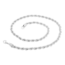 Silver-Tone Stainless Steel Rope-Chain Necklace - Sun Imperial product photo 2