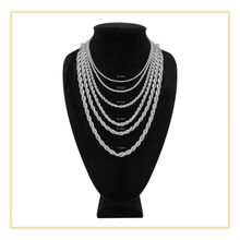 Silver-Tone Stainless Steel Rope-Chain Necklace - Sun Imperial product photo 5