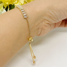 Square Cubic Zirconia Slider Bracelet - Sun Imperial product photo 1