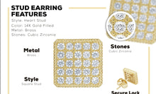 Square CZ Stud Earrings — Style 17 - Sun Imperial product photo 10