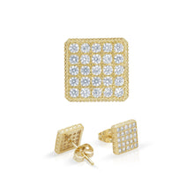 Square CZ Stud Earrings — Style 17 - Sun Imperial product photo 1