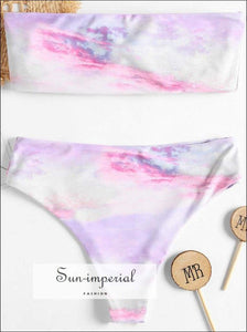 Sun-imperial Strapless Mauve 2 Piece Swimsuit SUN-IMPERIAL United States