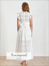 Strasbourg White Lace Ruffle Midi Dress - Sun Imperial product photo 2