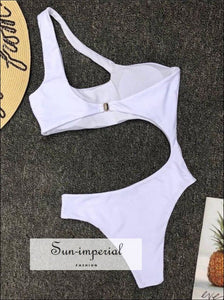 Sun-imperial Swimwear Women 2020 new One Piece Solid Swimsuit Sexy High Cut Monokini Hollow out 2 piece, piece set, swimsuit, two set 