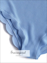 Textured Scallop-Trim High-Waist Bikini Set - Sun Imperial product photo 5
