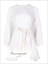 Tia White Tie-Dye A-Line Mini Dress - Sun Imperial product photo 2