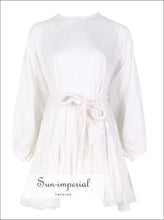 Tia White Tie-Dye A-Line Mini Dress - Sun Imperial product photo 3