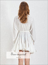 Tia White Tie-Dye A-Line Mini Dress - Sun Imperial product photo 4