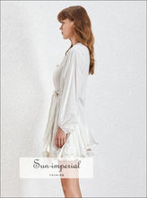 Tia White Tie-Dye A-Line Mini Dress - Sun Imperial product photo 5