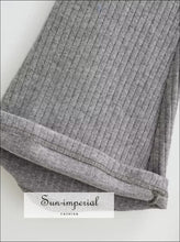 V-front ribbed knit flared leggings - Sun Imperial (photo 6)
