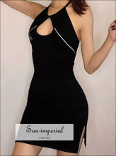 Sun-imperial Women Chinese Style Halter Cut out Embroidery Mini Dress with Detachable Mesh Sleeves Basic style, dress, High quality mini 