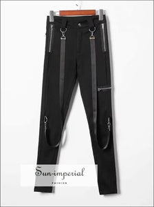 Sun-imperial Women Skinny High Waist Jean Jegging in Clean Black Stretch Legging with Zip Details SUN-IMPERIAL United States