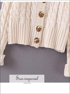 Sun-imperial Women Hot Pink Sweater Autumn Winter Long Sleeve Golden Buttons Cardigan